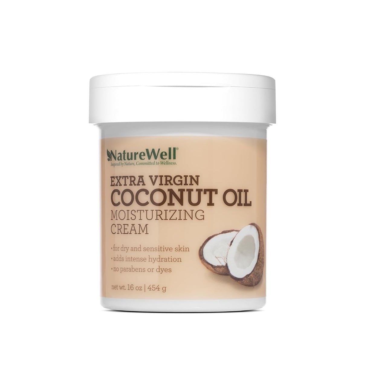 NATURE WELL Extra Virgin Coconut Oil Moisturizing Cream 454Gr.