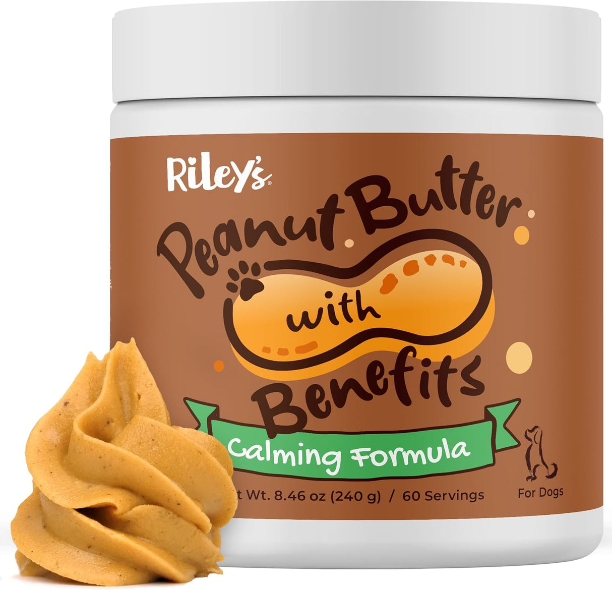Riley's Calming Peanut Butter for Dogs 60 Servicios 240Gr.
