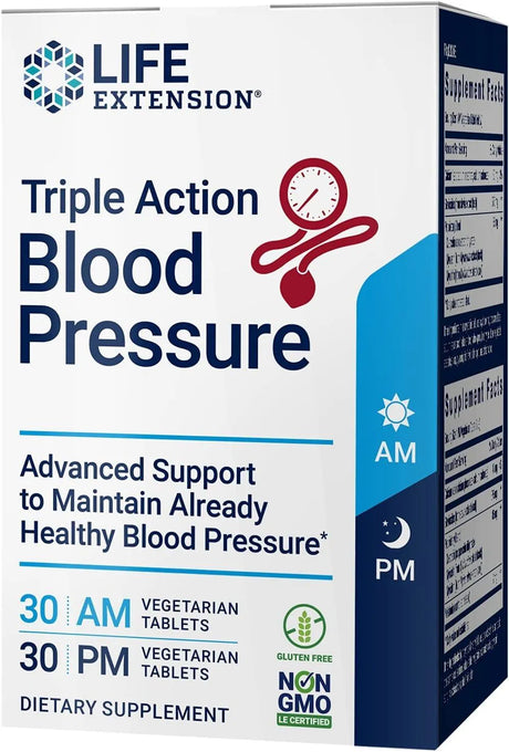 LIFE EXTENSION - Life Extension Triple Action Healthy Blood Pressure Support 60 Tabletas - The Red Vitamin MX - Suplementos Alimenticios - {{ shop.shopifyCountryName }}