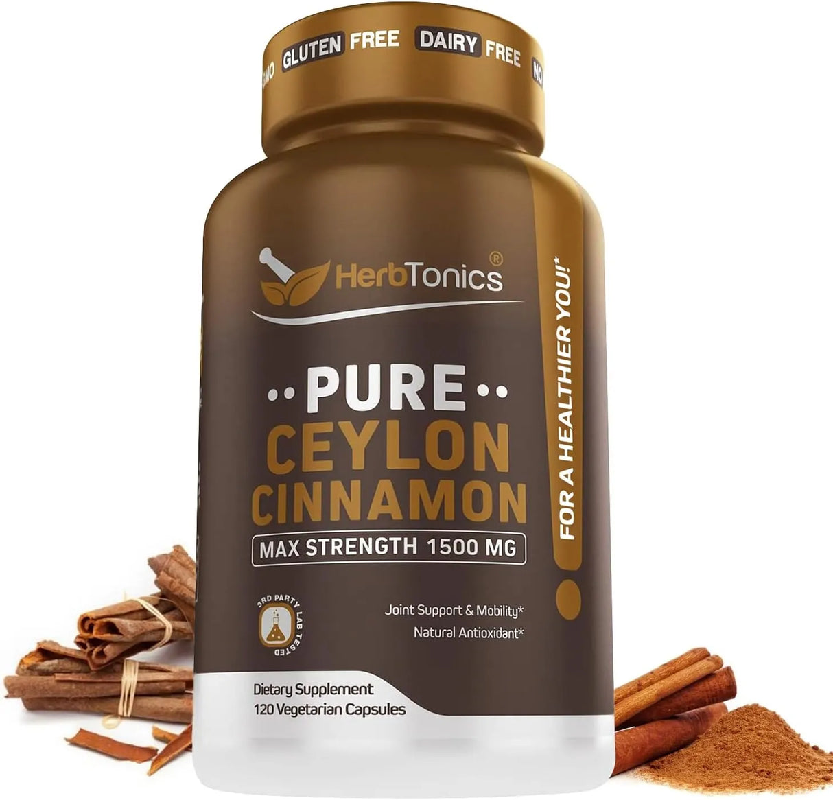 HERBTONICS - Herbtonics Pure Ceylon Cinnamon 1500Mg. 120 Capsulas - The Red Vitamin MX - Suplementos Alimenticios - {{ shop.shopifyCountryName }}