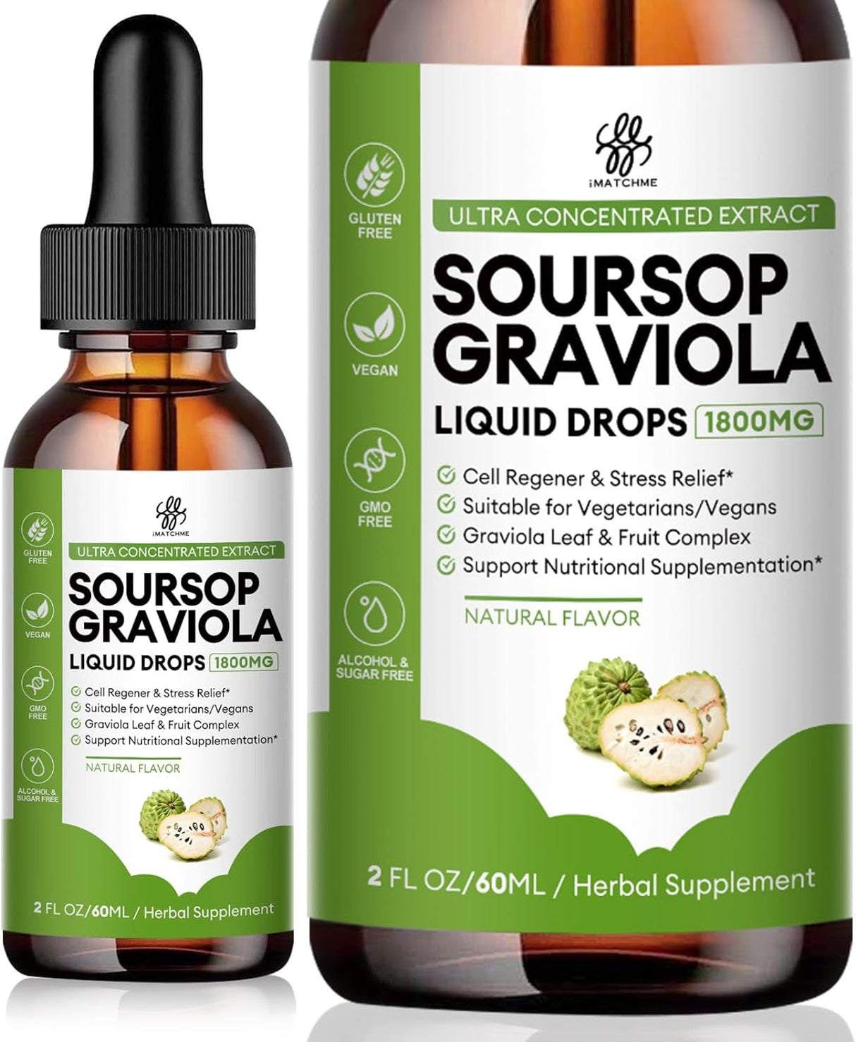 iMATCHME Soursop Graviola Liquid Drops 2 Fl.Oz.