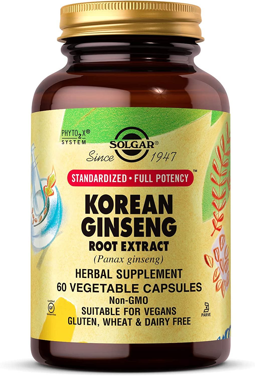 Solgar Korean Ginseng Root Extract 60 Capsulas - The Red Vitamin MX - Suplementos Alimenticios - SOLGAR
