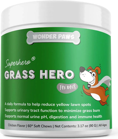 WONDER PAWS - WONDER PAWS Grass Hero Grass Burn Spot Chews 60 Masticables - The Red Vitamin MX - Salud De Tracto Urinario Para Perros - {{ shop.shopifyCountryName }}