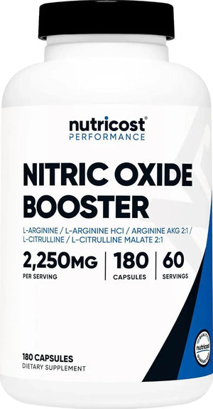 NUTRICOST - Nutricost Nitric Oxide Booster 750Mg. 180 Capsulas - The Red Vitamin MX - Suplementos Alimenticios - {{ shop.shopifyCountryName }}