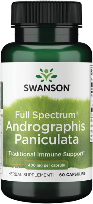 Swanson Full Spectrum Andrographis Paniculata 400Mg. 60 Capsulas