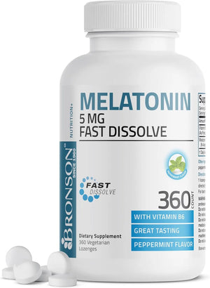 BRONSON - Bronson Melatonin 5Mg. Fast Dissolve Peppermint Tablets 360 Tabletas - The Red Vitamin MX - Suplementos Alimenticios - {{ shop.shopifyCountryName }}