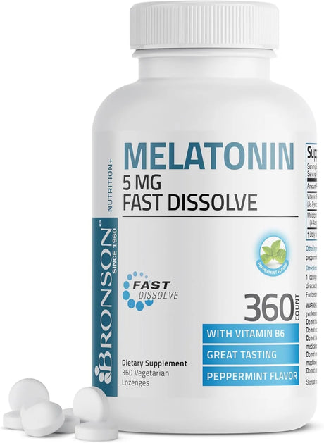 BRONSON - Bronson Melatonin 5Mg. Fast Dissolve Peppermint Tablets 360 Tabletas - The Red Vitamin MX - Suplementos Alimenticios - {{ shop.shopifyCountryName }}