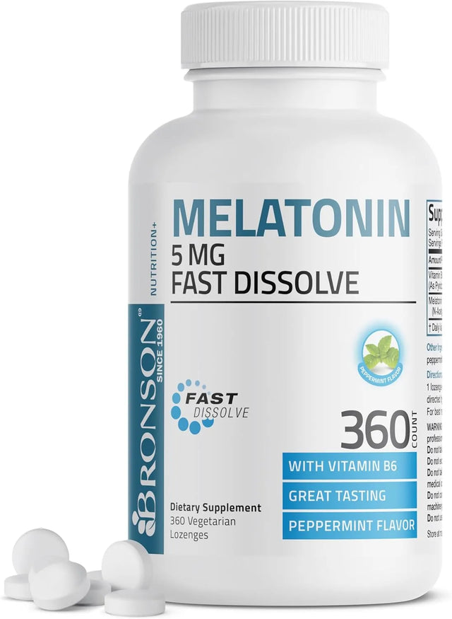 BRONSON - Bronson Melatonin 5Mg. Fast Dissolve Peppermint Tablets 360 Tabletas - The Red Vitamin MX - Suplementos Alimenticios - {{ shop.shopifyCountryName }}