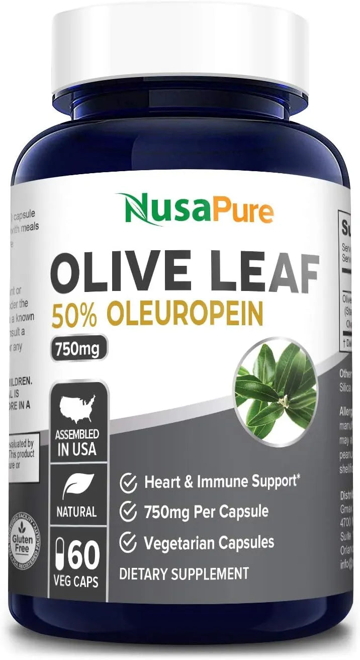 NUSAPURE - NusaPure Olive Leaf Extract 750Mg. 60 Capsulas - The Red Vitamin MX - Suplementos Alimenticios - {{ shop.shopifyCountryName }}