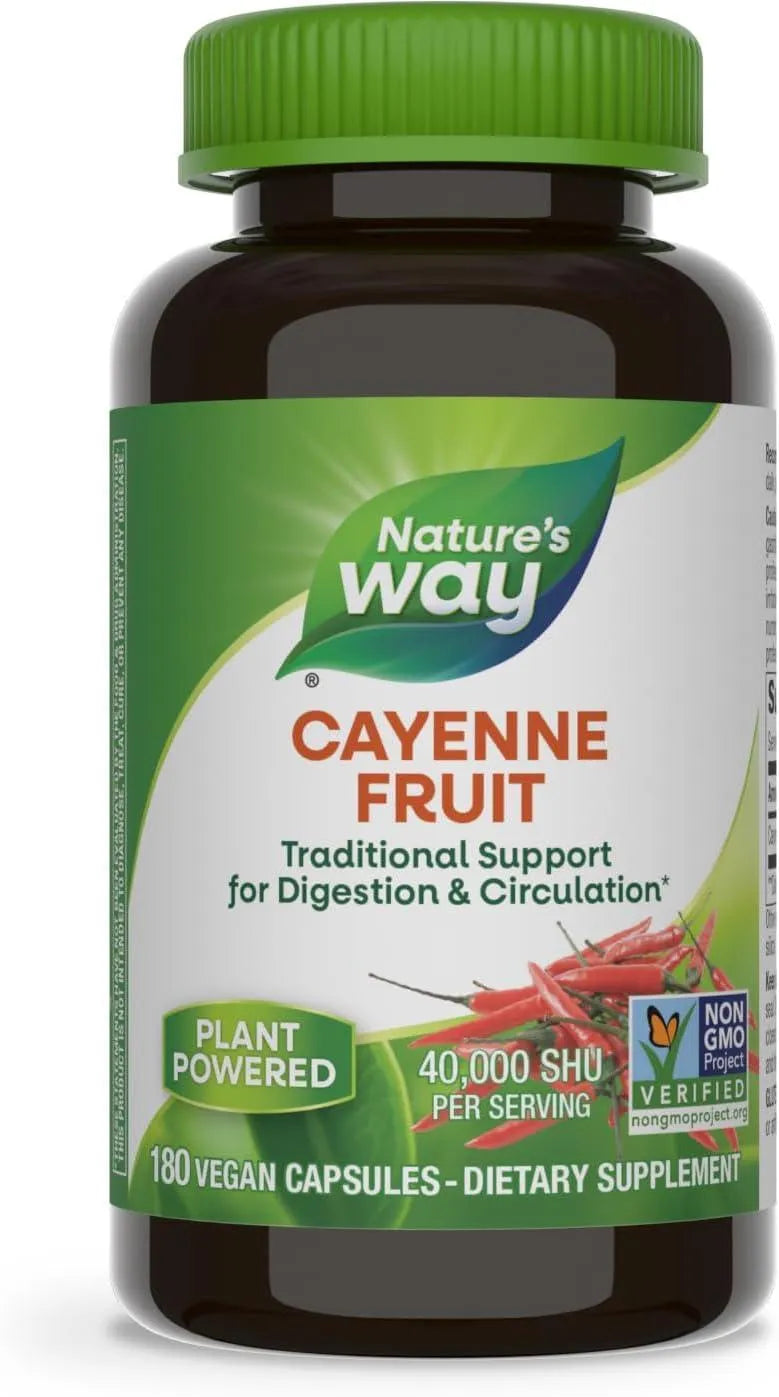 NATURE'S WAY - Nature's Way Cayenne Pepper 180 Capsulas - The Red Vitamin MX - Suplementos Alimenticios - {{ shop.shopifyCountryName }}