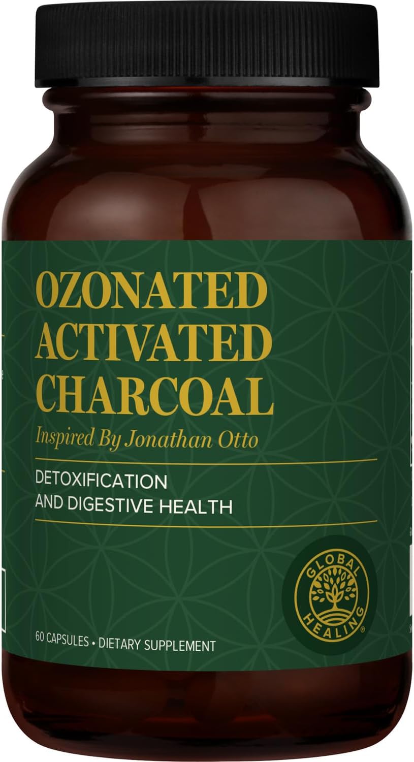 Global Healing Ozonated Activated Charcoal Powder 60 Capsulas