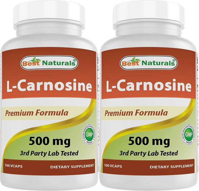 BEST NATURALS - Best Naturals L-Carnosine 500Mg. 60 Capsulas 2 Pack - The Red Vitamin MX - Suplementos Alimenticios - {{ shop.shopifyCountryName }}