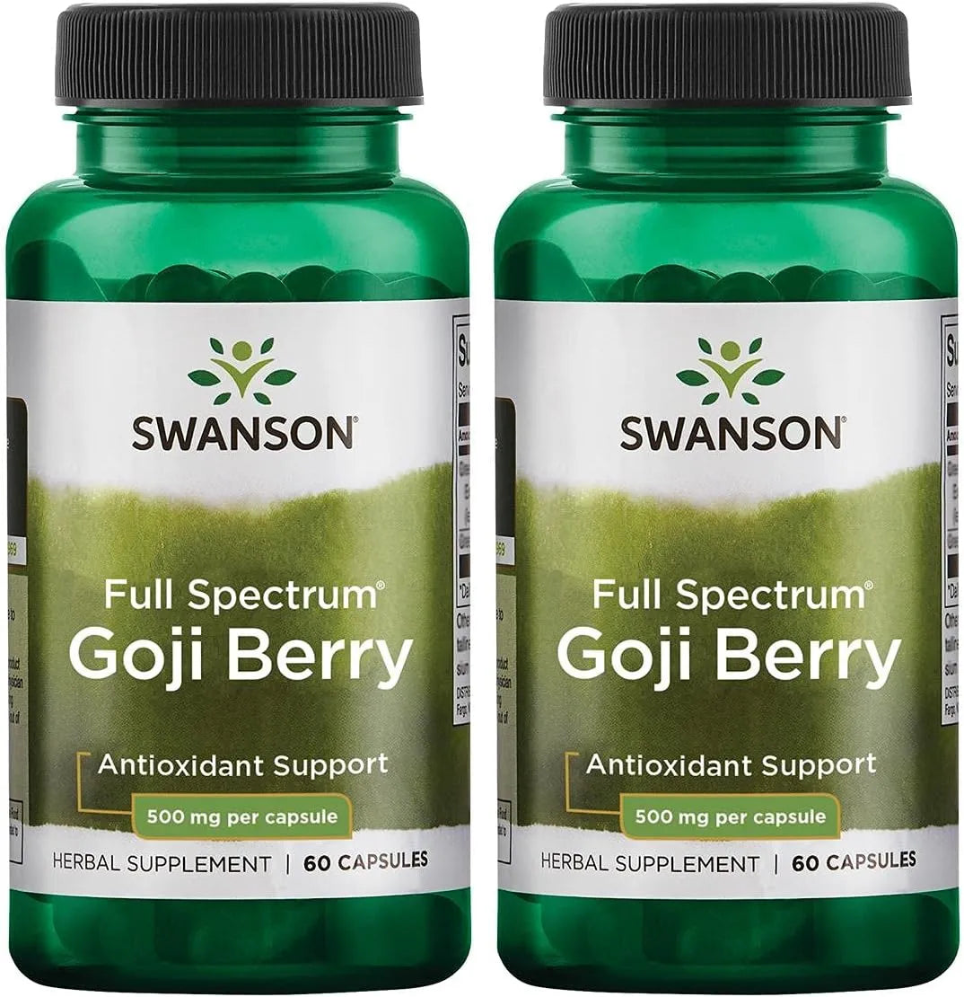 SWANSON - Swanson Goji Berry "Wolfberry" 500Mg. 60 Capsulas 2 Pack - The Red Vitamin MX - Suplementos Alimenticios - {{ shop.shopifyCountryName }}