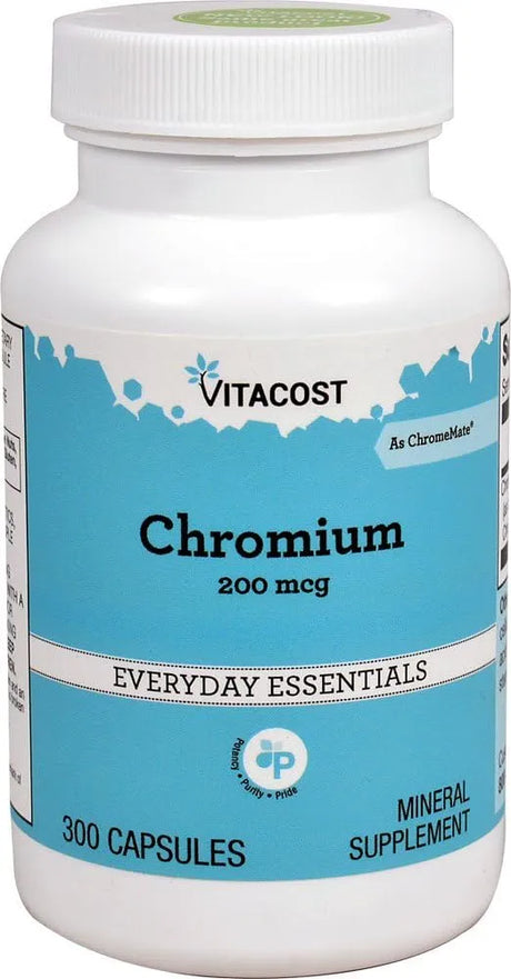 VITACOST - Vitacost GTF Chromium Polynicotinate as ChromeMate 200mcg 300 Capsulas - The Red Vitamin MX - Suplementos Alimenticios - {{ shop.shopifyCountryName }}