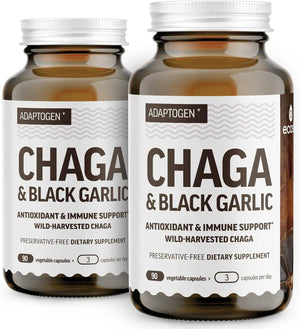 ECOSH - Ecosh Real Wild Chaga Mushroom & Aged Black Garlic Powder 90 Capsulas 2 Pack - The Red Vitamin MX - Suplementos Alimenticios - {{ shop.shopifyCountryName }}