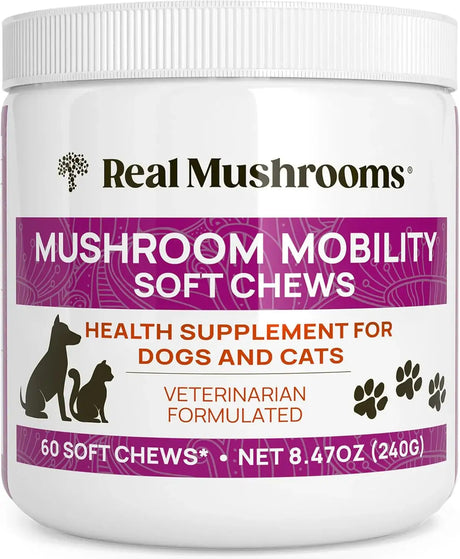 REAL MUSHROOMS - Real Mushrooms Mobility Chews for Dogs & Cats 60 Masticables - The Red Vitamin MX - Suplementos Herbales Para Perros - {{ shop.shopifyCountryName }}