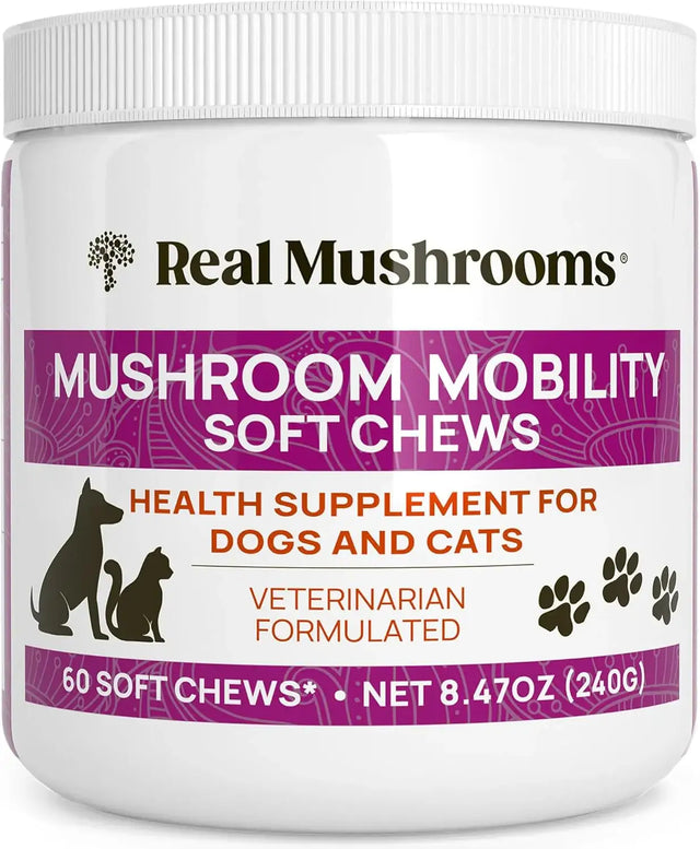 REAL MUSHROOMS - Real Mushrooms Mobility Chews for Dogs & Cats 60 Masticables - The Red Vitamin MX - Suplementos Herbales Para Perros - {{ shop.shopifyCountryName }}