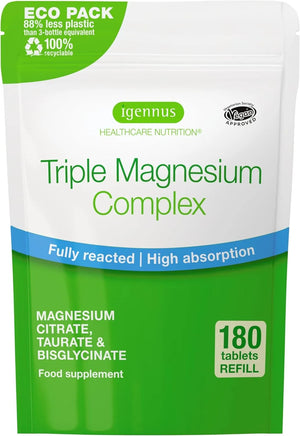 IGENNUS - Igennus Advanced Triple Magnesium Complex 180 Tabletas - The Red Vitamin MX - Suplementos Alimenticios - {{ shop.shopifyCountryName }}