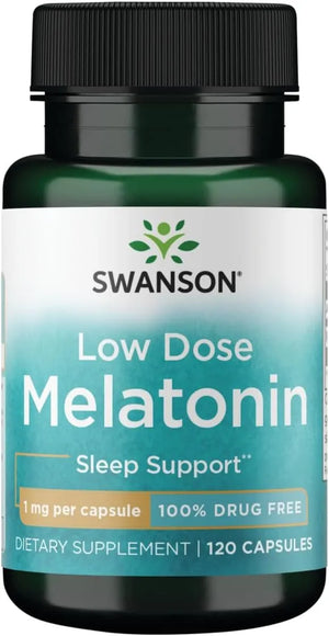 SWANSON - Swanson Low Dose Melatonin 1Mg. 120 Capsulas - The Red Vitamin MX - Suplementos Alimenticios - {{ shop.shopifyCountryName }}