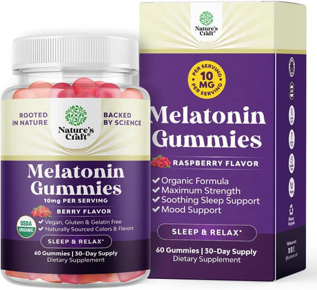 NATURES CRAFT - Natures Craft Organic Melatonin Gummies 10Mg. 60 Gomitas - The Red Vitamin MX - Suplementos Alimenticios - {{ shop.shopifyCountryName }}