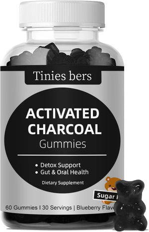 Tinies bers Activated Charcoal Gummies Sugar Free 60 Gomitas