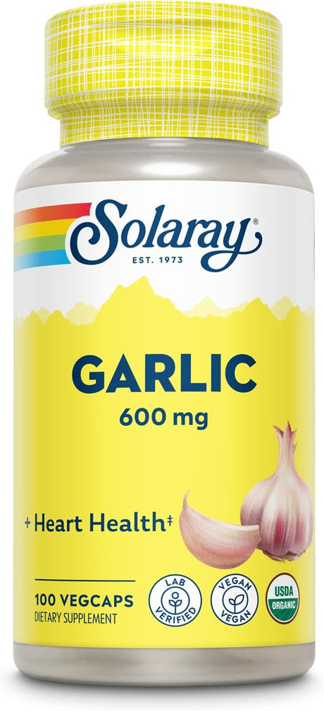 Solaray Organic Garlic 600Mg. 100 Capsulas - The Red Vitamin MX - Suplementos Alimenticios - SOLARAY