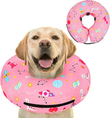 Toptakeit Elevated Inflatable Dog Collar PINKT XLARGE