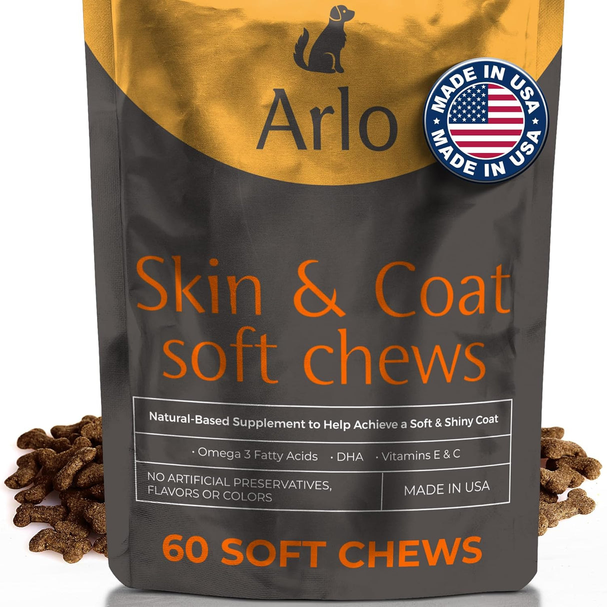 Arlo Pet Supplies Skin and Coat 60 Masticables