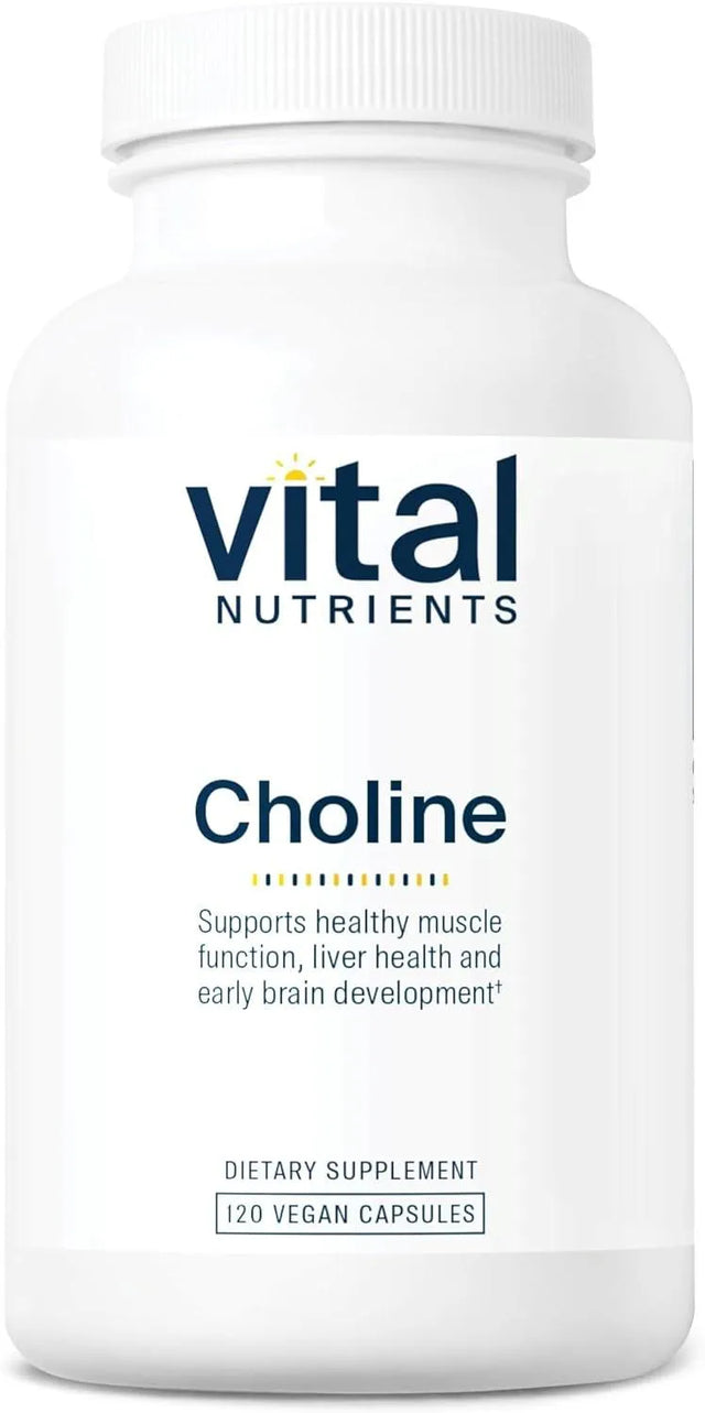 VITAL NUTRIENTS - Vital Nutrients Choline 550Mg. 120 Capsulas - The Red Vitamin MX - Suplementos Alimenticios - {{ shop.shopifyCountryName }}