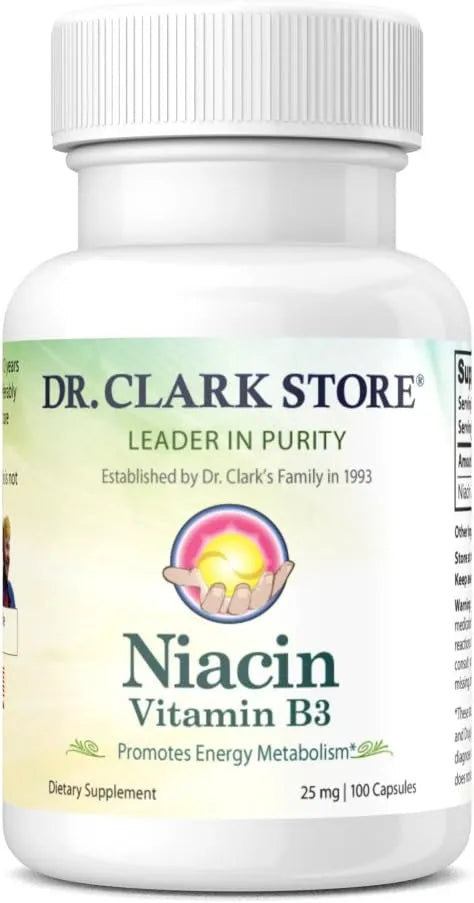 DR. CLARK - Dr. Clark Niacin 25Mg. 100 Capsulas - The Red Vitamin MX - Suplementos Alimenticios - {{ shop.shopifyCountryName }}