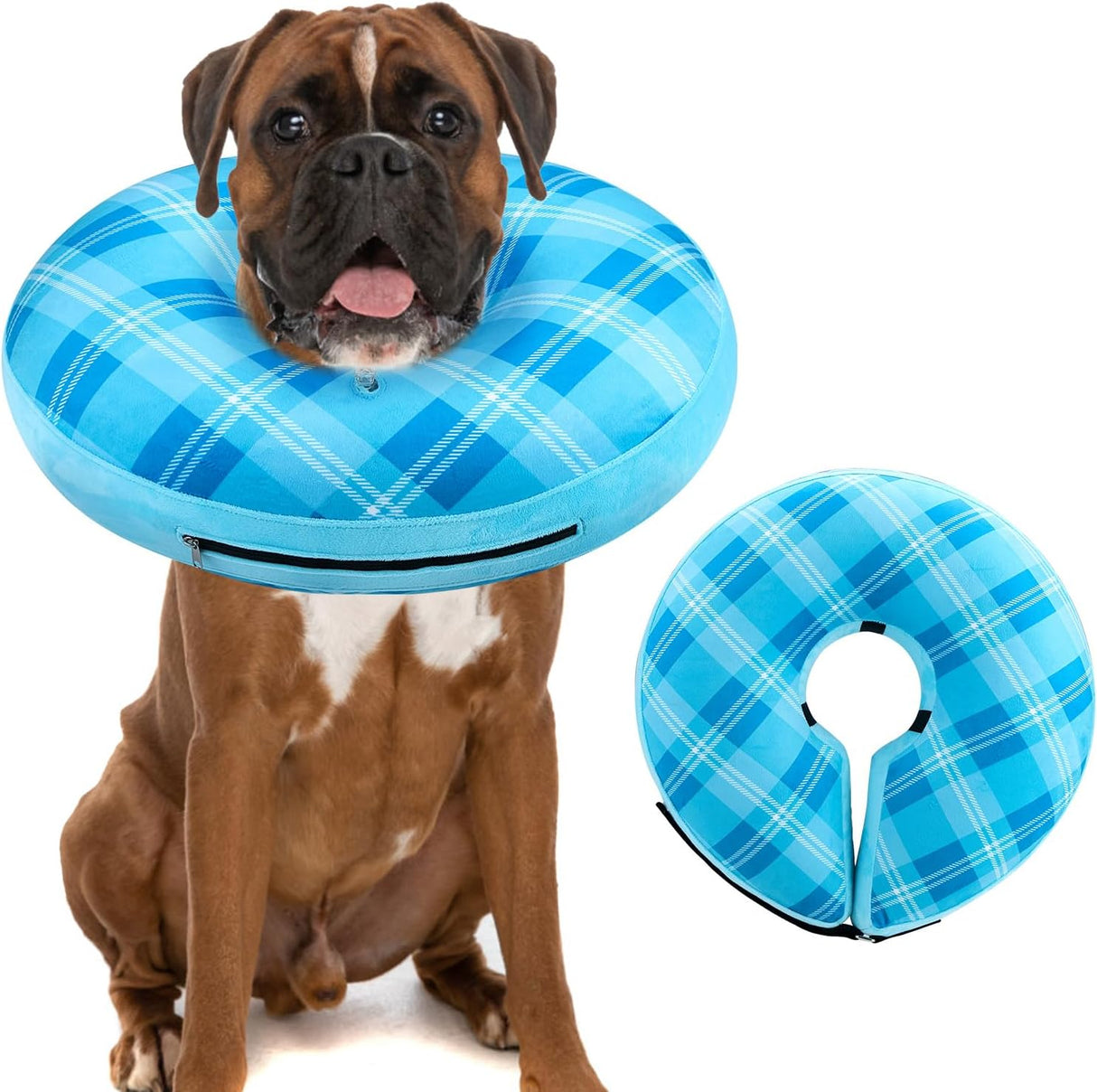 BEAUTYZOO Inflatable Donut Collar BLUE LARGE