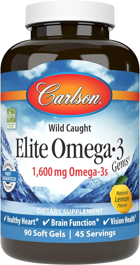 CARLSON - Carlson Elite Omega-3 Gems 1600Mg. 90 Capsulas Blandas - The Red Vitamin MX - Suplementos Alimenticios - {{ shop.shopifyCountryName }}