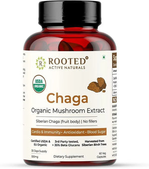 ROOTED - ROOTED Actives Siberian Chaga Mushroom Extract 60 Capsulas - The Red Vitamin MX - Suplementos Alimenticios - {{ shop.shopifyCountryName }}