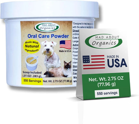 MAD ABOUT ORGANICS - Mad About Organics Dog or Cat Oral Care Powder 77Gr. - The Red Vitamin MX - Cuidado Dental Para Perros - {{ shop.shopifyCountryName }}