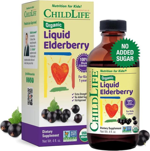 CHILDLIFE ESSENTIALS - CHILDLIFE Essentials Organic Elderberry Syrup for Kids 4 Fl.Oz. - The Red Vitamin MX - Suplementos Alimenticios - {{ shop.shopifyCountryName }}