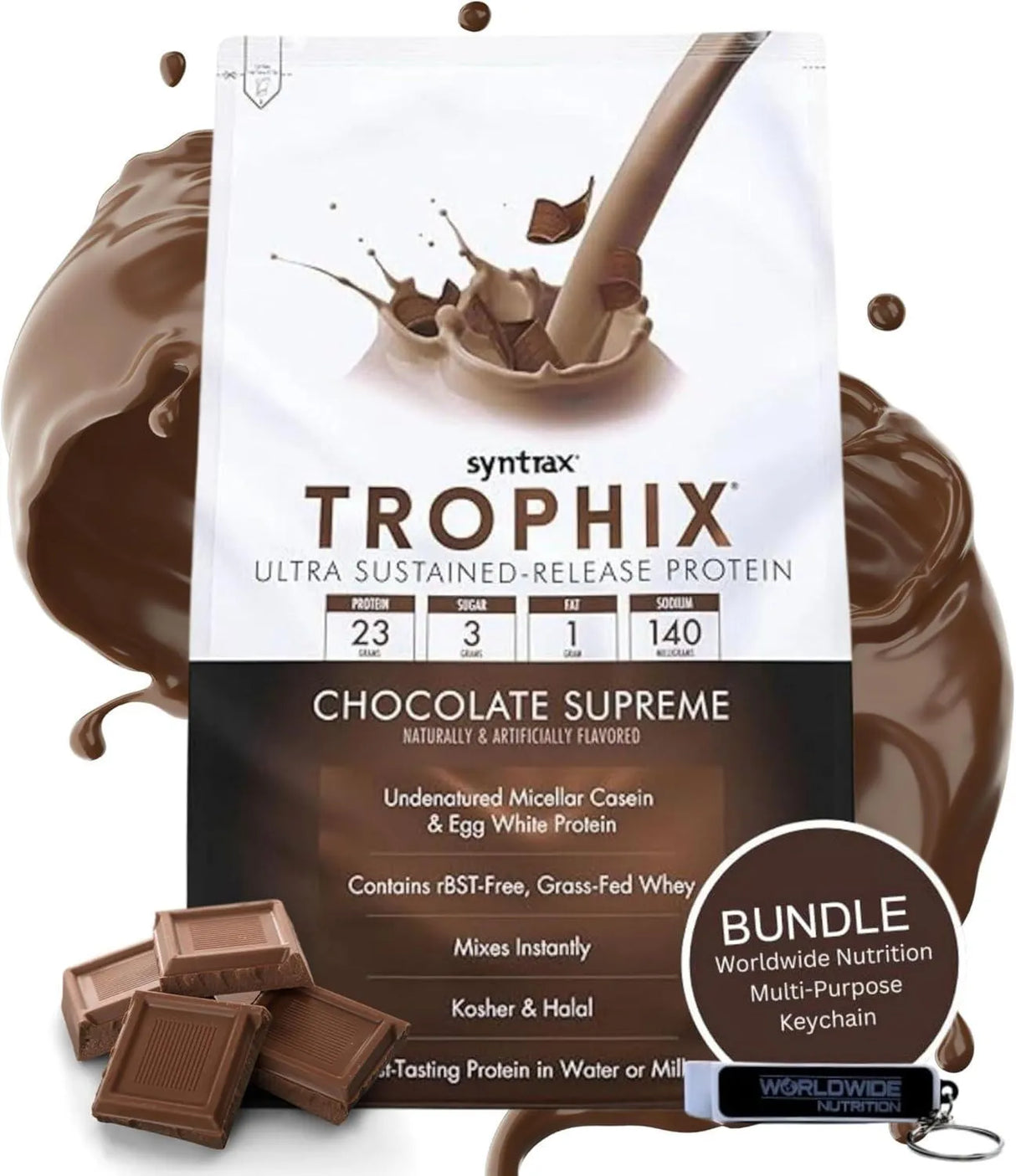 TROPHIX - Trophix Undenatured Casein Protein Chocolate Supreme 2 Lb. - The Red Vitamin MX - Suplementos Alimenticios - {{ shop.shopifyCountryName }}