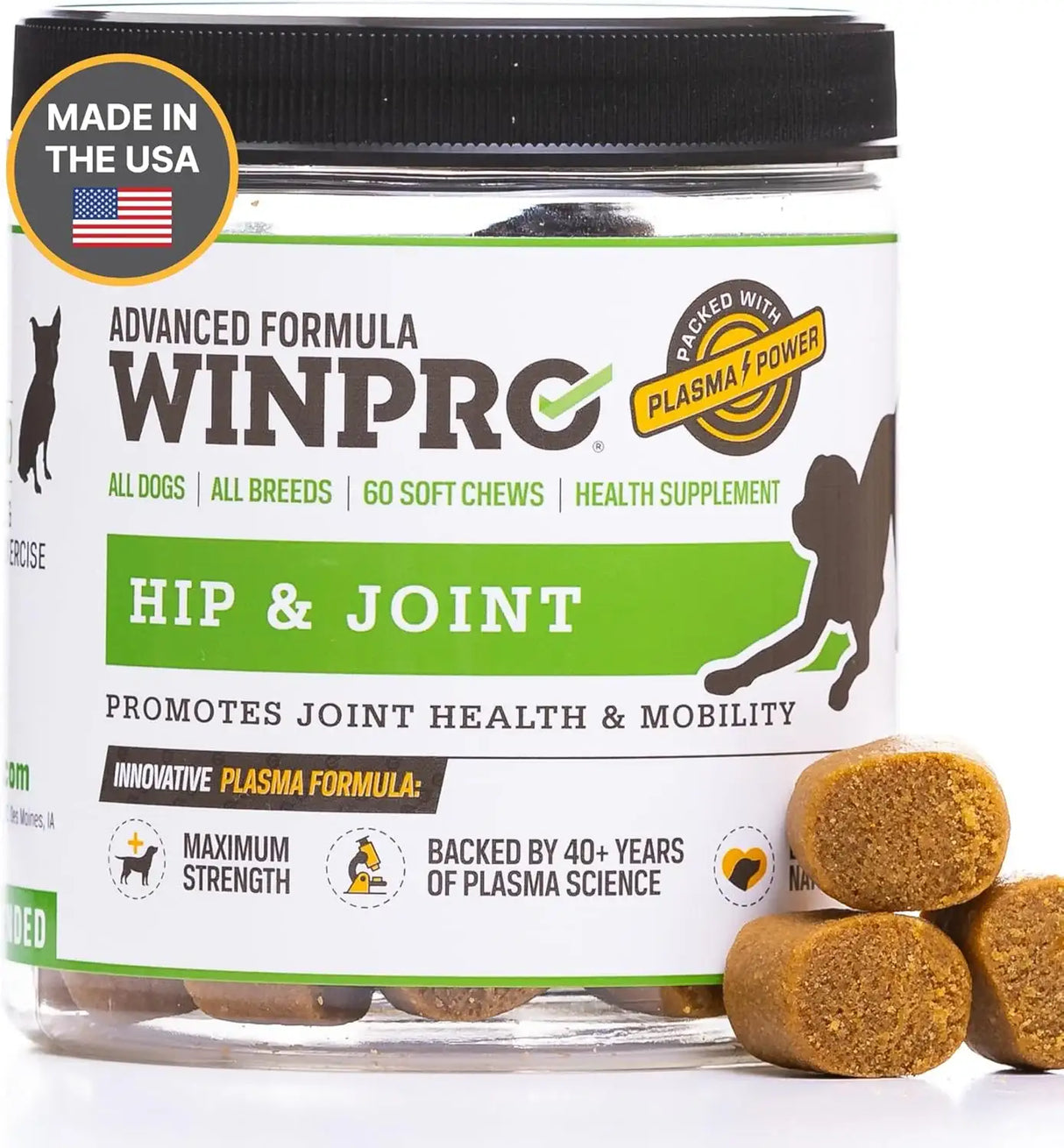 WINPRO - WINPRO Hip & Joint Supplement for Dogs 60 Masticables - The Red Vitamin MX - Cuidado De Cadera Y Articulaciones Para Perros - {{ shop.shopifyCountryName }}