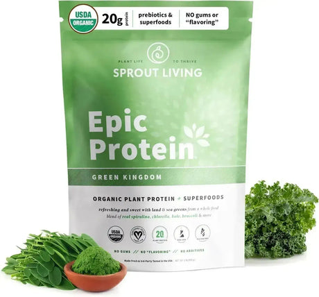 SPROUT LIVING - Sprout Living Epic Protein Plant Based Protein & Superfoods Powder Green Kingdom 456Gr. - The Red Vitamin MX - Suplementos Alimenticios - {{ shop.shopifyCountryName }}