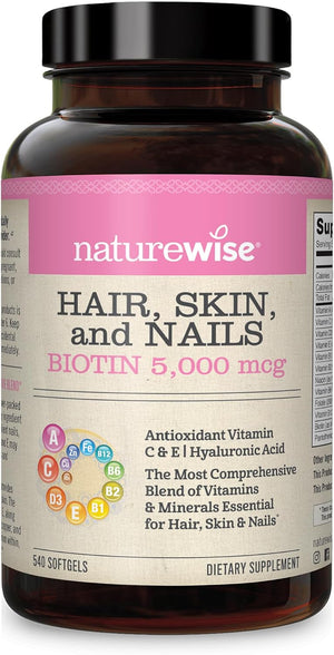 NatureWise Hair Skin and Nails Vitamin 540 Capsulas Blandas