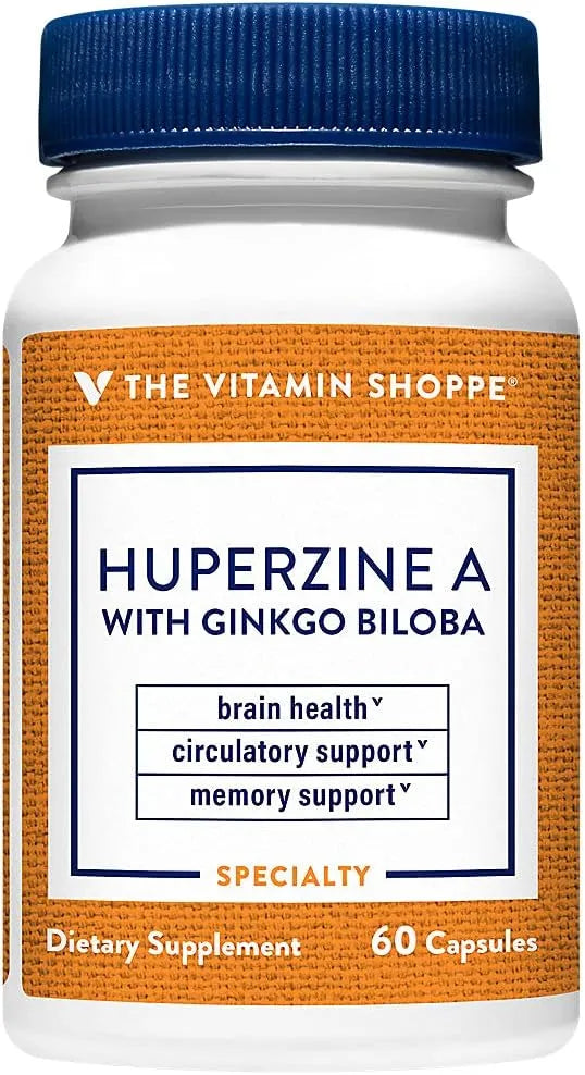 THE VITAMIN SHOPPE - The Vitamin Shoppe Huperzine A with Ginkgo Biloba 60 Capsulas - The Red Vitamin MX - Suplementos Alimenticios - {{ shop.shopifyCountryName }}