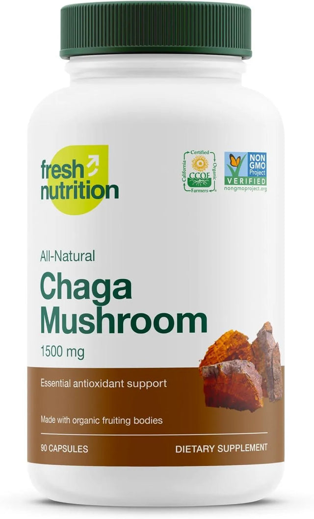 FRESH NUTRITION - Fresh Nutrition Organic Chaga Mushrooms 1500Mg. 90 Capsulas - The Red Vitamin MX - Suplementos Alimenticios - {{ shop.shopifyCountryName }}