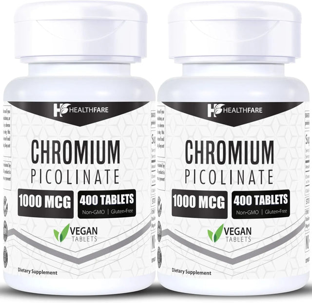 HEALTHFARE - Healthfare Chromium Picolinate 1000mcg 400 Tabletas 2 Pack - The Red Vitamin MX - Suplementos Alimenticios - {{ shop.shopifyCountryName }}