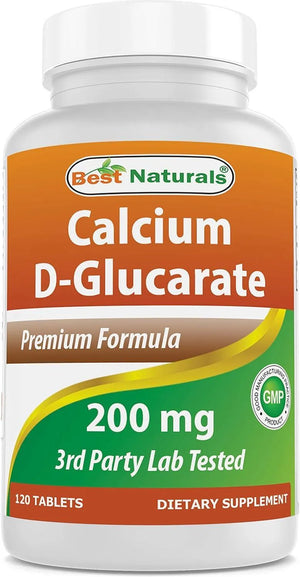 BEST NATURALS - Best Naturals Calcium D-Glucarate 200Mg. 120 Tabletas - The Red Vitamin MX - Suplementos Alimenticios - {{ shop.shopifyCountryName }}