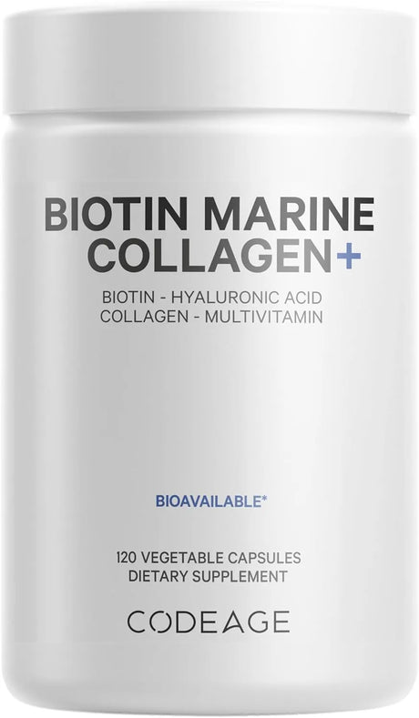 CODEAGE - Codeage Biotin Marine Collagen Peptides 120 Capsulas - The Red Vitamin MX - Suplementos Alimenticios - {{ shop.shopifyCountryName }}