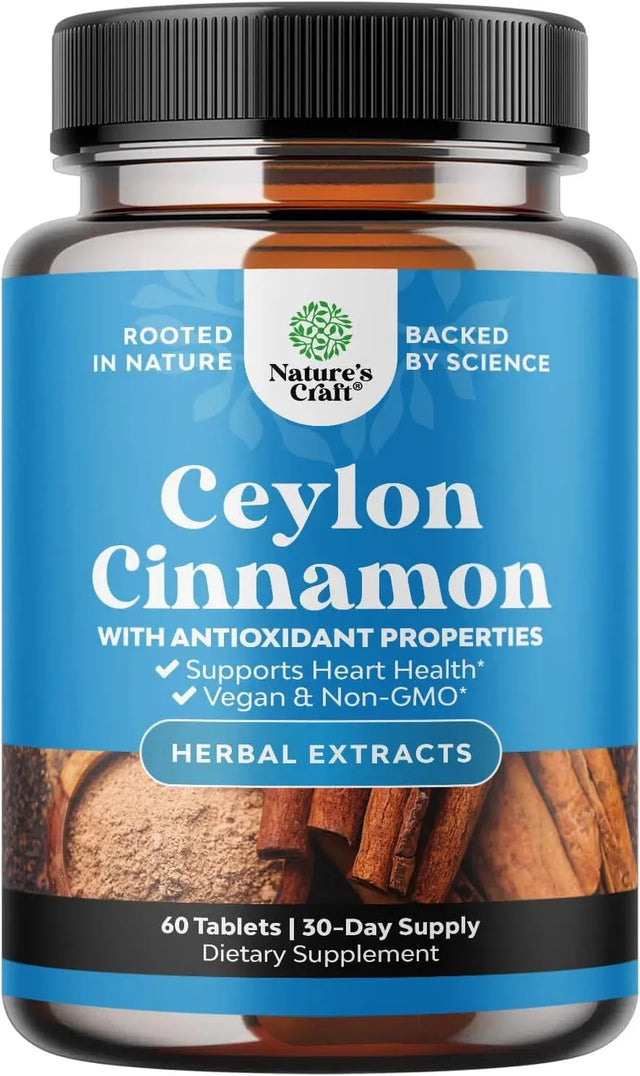 NATURES CRAFT - Natures Craft Organic Ceylon Cinnamon 1000Mg. 60 Tabletas - The Red Vitamin MX - Suplementos Alimenticios - {{ shop.shopifyCountryName }}