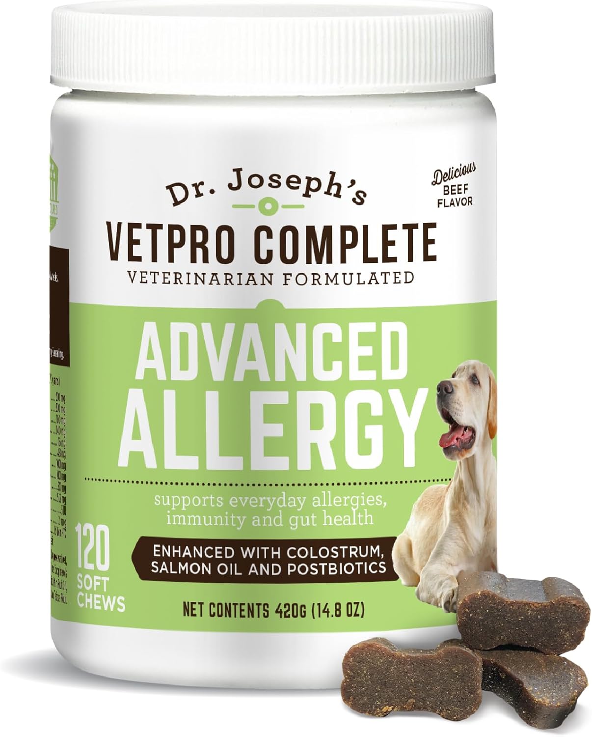 VetPro Complete Dr. Joseph's Advanced Allergy and Itch Support for Dogs 120 Masticables