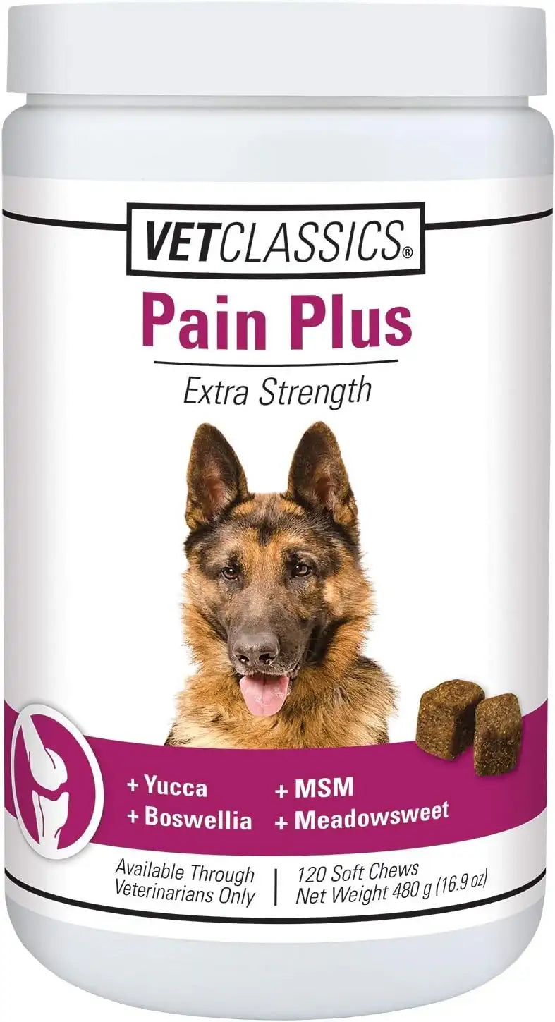 VET CLASSICS - Vet Classics Pain Plus Extra Strength Health Supplement for Dogs 120 Masticables - The Red Vitamin MX - Cuidado De Cadera Y Articulaciones Para Perros - {{ shop.shopifyCountryName }}