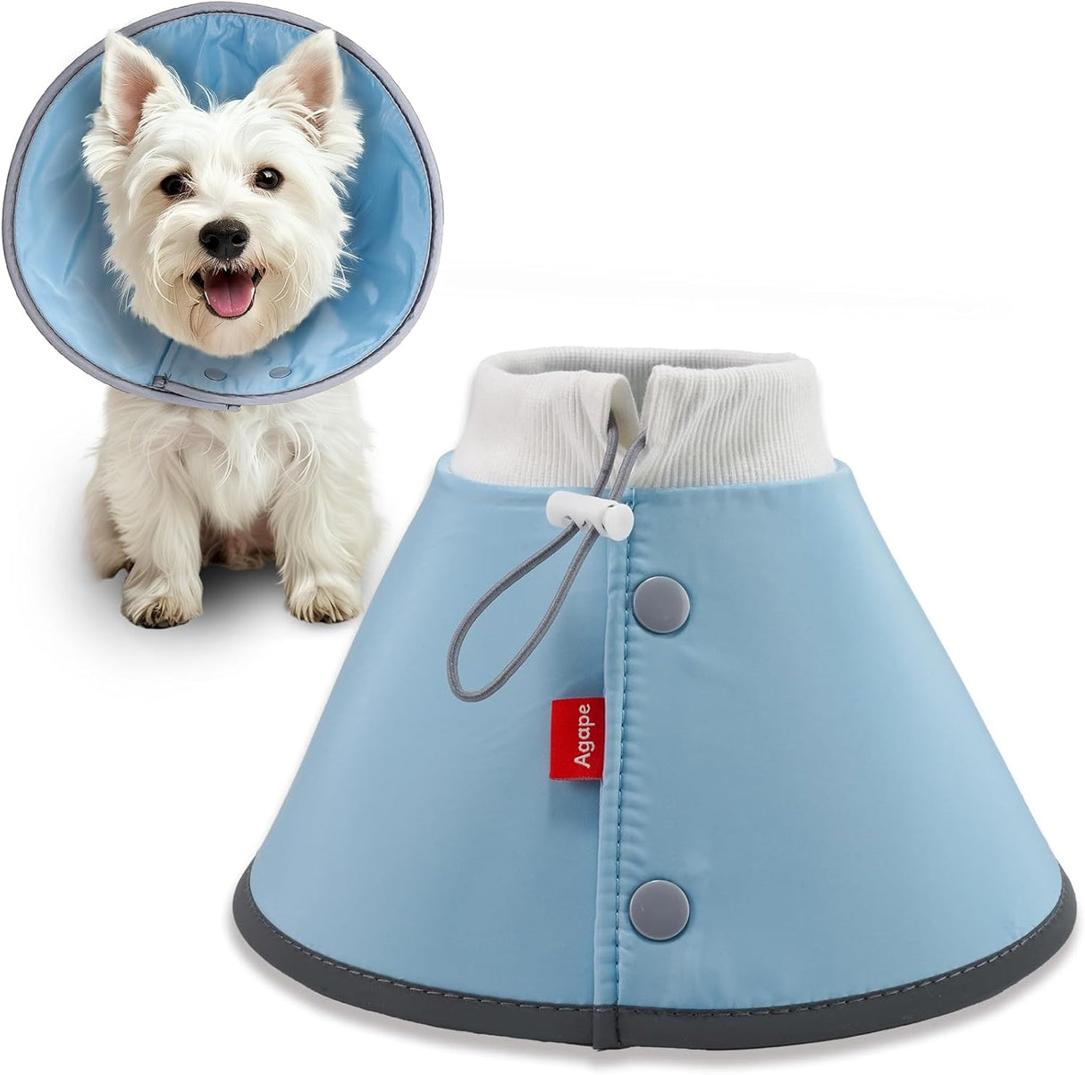 Agape Soft Cone for Cats & Dogs BLUE MEDIUM