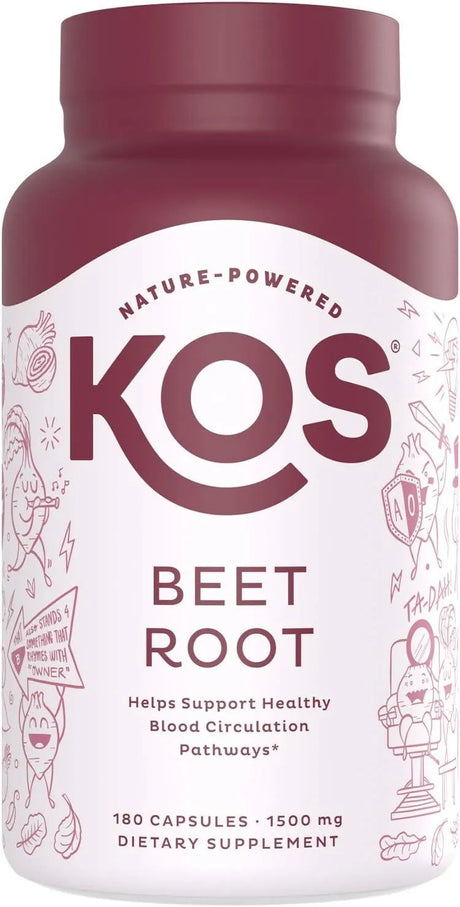 KOS - KOS Organic Beet Root 1500Mg. 180 Capsulas - The Red Vitamin MX - Suplementos Alimenticios - {{ shop.shopifyCountryName }}