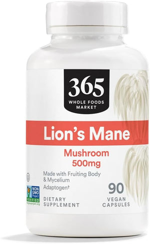365 by Whole Foods Market Lion's Mane 500Mg 90 Capsulas - The Red Vitamin MX - Suplementos Alimenticios - 365